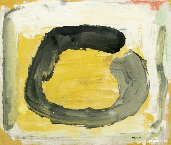 BOGART Bram - Composition jaune, blanc gris
